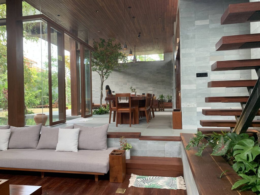 Lounge area with natural light